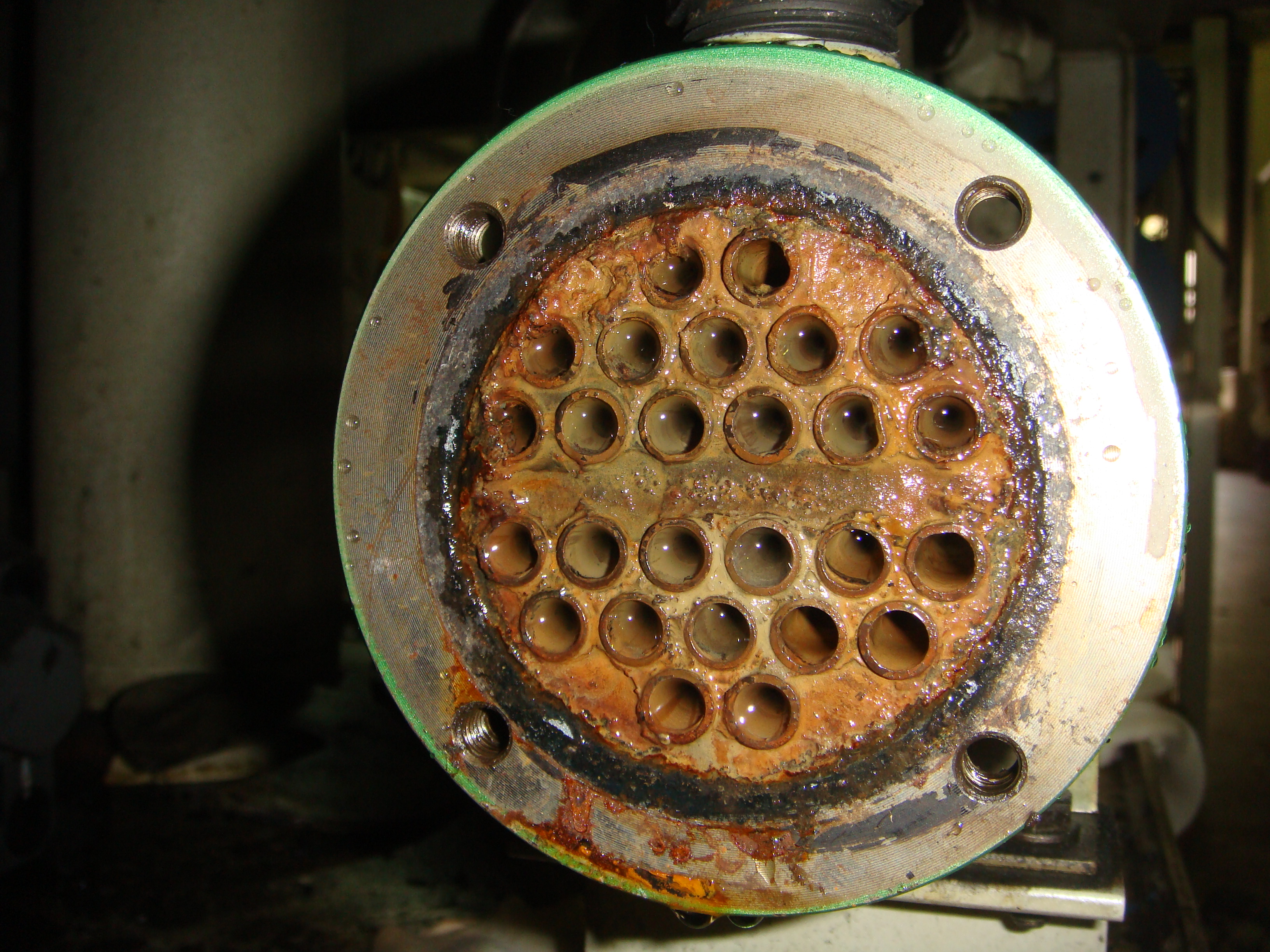 清洗前-冷凝器管路