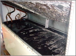 SK-101 鋁潔劑-清洗中-窗型冷氣機鋁鰭片反應過程附著物鬆動